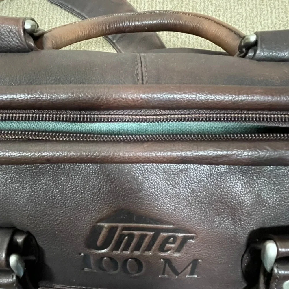 Canyon Outback Duffle Bag Mens Large Brown Leather Weekender Uniter 100M